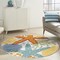 Homeroots 5 ft. Round Multi Color Indoor & Outdoor Area Rug 385091 - alternate 9